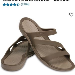 Tan Crocs Womens swiftwater sandals